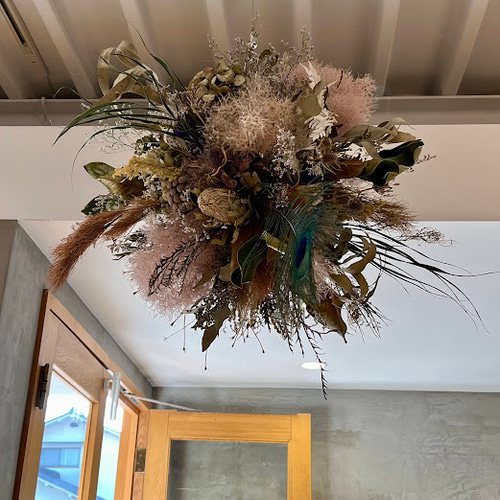 セミオーダーについて・ドライフラワー大型装花・ディスプレイ・壁面