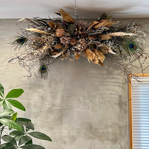 セミオーダーについて・ドライフラワー大型装花・ディスプレイ・壁面