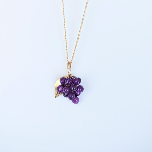 ネックレス　チャーム　ぶどう ✿ぶどう✿プリンセスネックレス 89 ネックレス・ペンダント