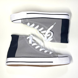 黑色 x 灰色 雙色高幫運動鞋 (22.0cm〜24.5cm) 第1張的照片