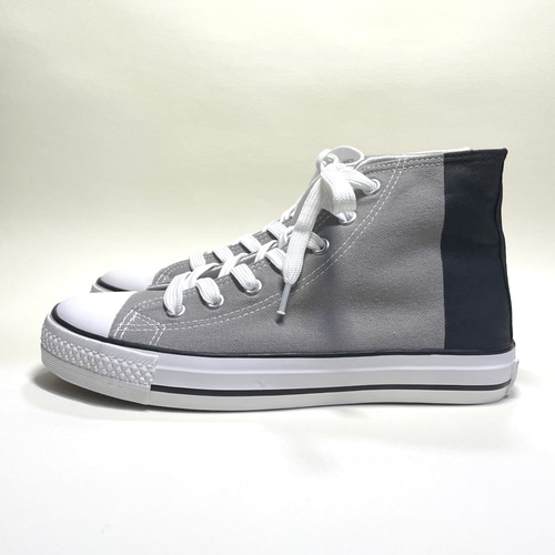 BLACK x GRAY バイカラーハイカットスニーカー (22.0cm〜24.5cm