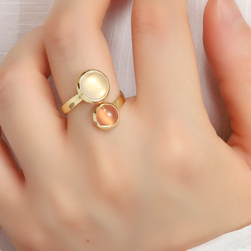 インカローズ18k+シルバーリング