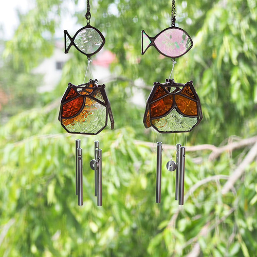 ステンドグラス風鈴猫 風鈴 maumau 通販 16292940｜Creema(クリーマ)