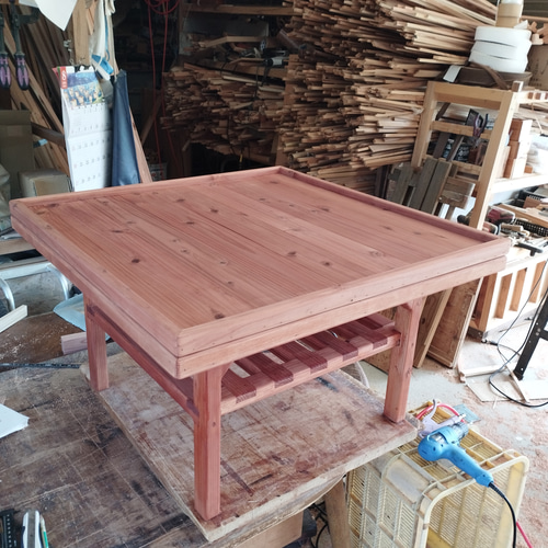 柿渋塗麻雀卓 柿渋塗麻雀卓