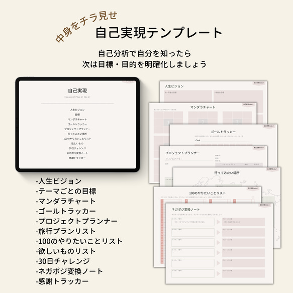 デジタルプランナー  バレットジャーナル ライフプランナー セルフプロデュース 日付フリー ハイパーリンク iPad 7枚目の画像