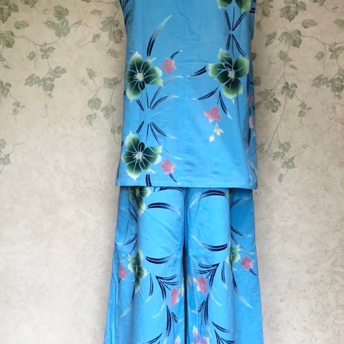 浴衣リメイク☆古典柄 浴衣の オールインワン☆浴衣リメイクワンピース 浴衣リメイク☆古典柄 浴衣の オールインワン☆浴衣リメイク