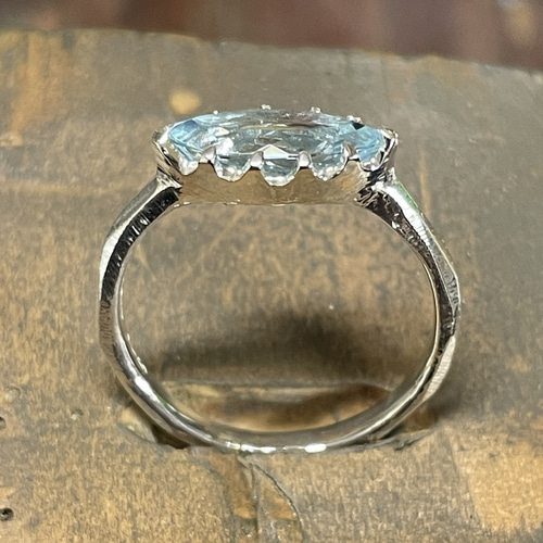 アクアマリン マーキスカット 1.7ct 爪留め シルバーSV925リング アクアマリン マーキスカット 1.7ct 爪留め シルバーSV925リング