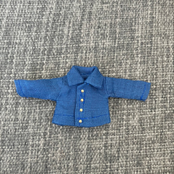 オビツ11 上質な麻の長袖シャツ　blue 1枚目の画像