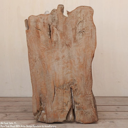 オールドチークテーブル 一枚板 71cm ローテーブル 木製 ウッド テーブル センターテーブル スツール イス 飾り台 4枚目の画像