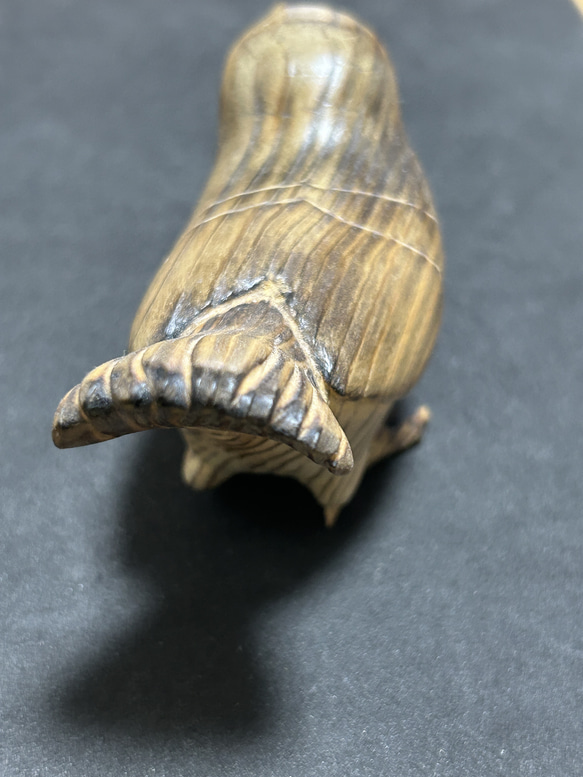 木製置物　スズメ　すずめ　雀　木彫り　ハンドメイド　インテリア　雑貨 3枚目の画像