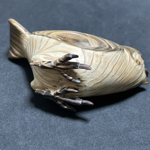 木製置物 スズメ すずめ 雀 木彫り ハンドメイド インテリア