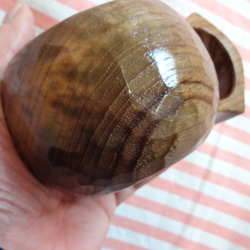 アウトレット　古木のチークで作った一木彫りコーヒーカップ. 5枚目の画像