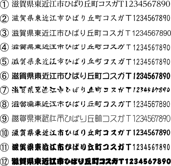 シャイニー住所印登録番号付き 3枚目の画像