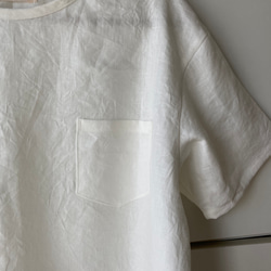 メンズリネン布帛Ｔシャツ　ｶﾗｰﾊﾞﾘｴｰｼｮﾝ豊富！　半袖、七分袖、長袖　かぶって着られる　✳︎受注製作✳︎ 11枚目の画像
