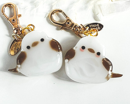 キット 雪の妖精シマエナガのキーホルダー ホワイト(KR1078