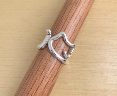 オリジナル　招き猫　シルバーリング