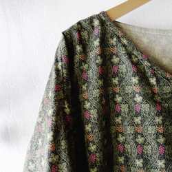 【蒲萄柄のワンピース】　秋　コットン100％　moda fabrics 7枚目の画像