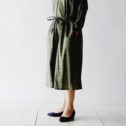 【蒲萄柄のワンピース】　秋　コットン100％　moda fabrics 5枚目の画像