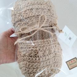 スリッパ　手編みのスリッパ　麻糸で編んだスリッパ 12枚目の画像