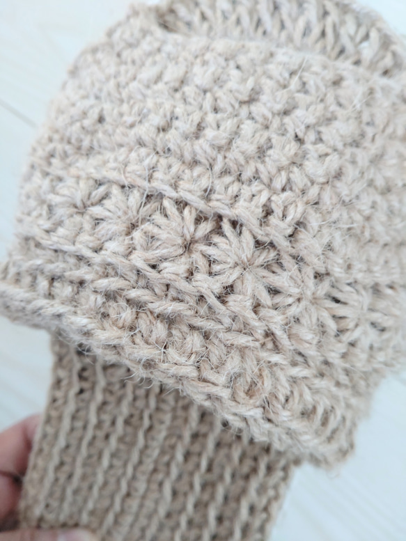 スリッパ　手編みのスリッパ　麻糸で編んだスリッパ 10枚目の画像
