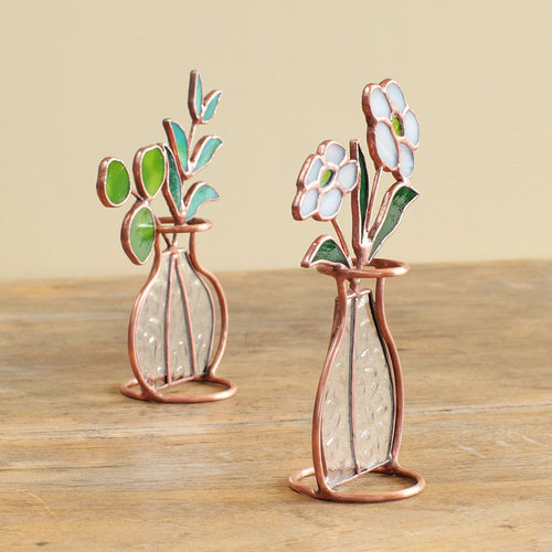 6、銅鍛金一輪挿し