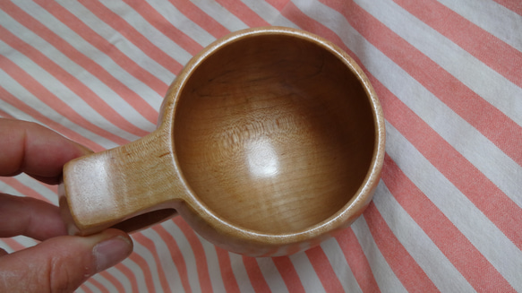 楓の一木彫りコーヒーカップ 9枚目の画像