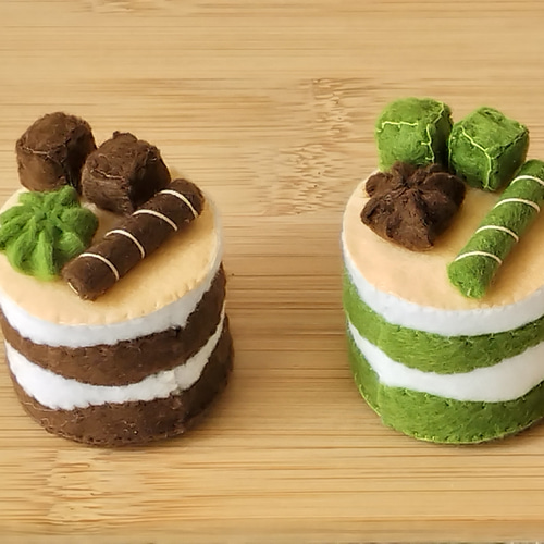 ほうじ茶＆抹茶ケーキ☆フェルト 送料無料♡ ぬいぐるみ Fairy 通販