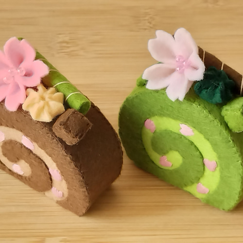 ほうじ茶＆抹茶ケーキ☆フェルト 送料無料♡ ぬいぐるみ Fairy 通販