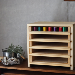 即納】前面ガラス小引き出し。糸ケース。ジュエリーケース。レター