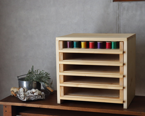 即納】前面ガラス小引き出し。糸ケース。ジュエリーケース。レター