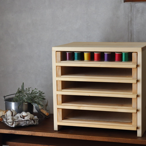 即納】前面ガラス小引き出し。糸ケース。ジュエリーケース。レター