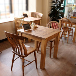 アンティーク風カントリーダイニングテーブルイスセット 麦 2人用