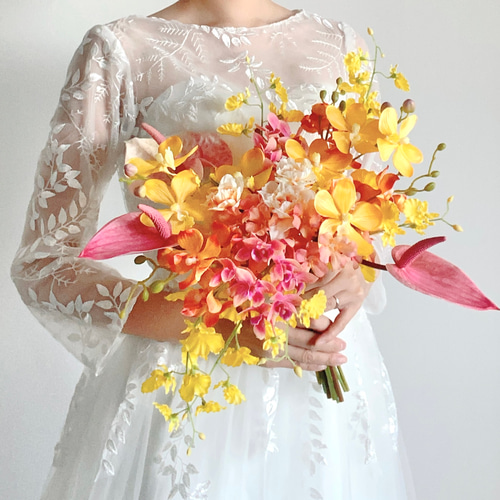 リゾート風トロピカルブーケ【結婚式/ウェディング/リゾート婚/前撮り