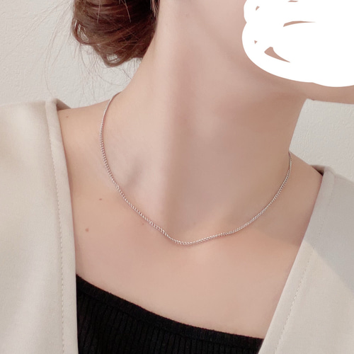 つけっぱなしOK◇ベーシックチェーンネックレス/重ね付け シルバー