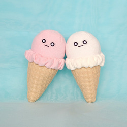 アイスクリームのぬいぐるみ　バニラ　ストロベリー 7枚目の画像