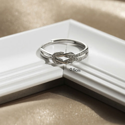 シルバー925 細め　結び目　リング　指輪　silver925 フリーサイズ  大きさ調整可能 2枚目の画像