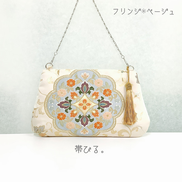 ＊Handbag ✳︎ハンドバッグ✳︎西陣✳︎パーティ✳︎角丸タイプ✳︎上品✳︎受注製作1週間✳︎ 1枚目の画像