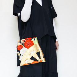FUJIYAMA Pochette Vintage Kimono 2WAY 簡約設計，可肩背或斜背 第3張的照片