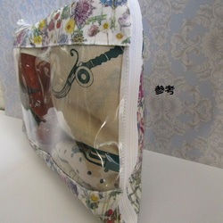 A4 L 型拉鍊透明小袋瑪格麗特安妮自由層壓嬰兒禮物♡盛夏花園裡的花朵盛開 第8張的照片
