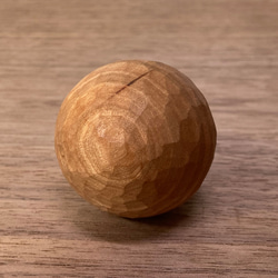 キノコの置物 木彫り 2体セット 台付き（素材：チェリー/メープル）（No.S2009） 10枚目の画像