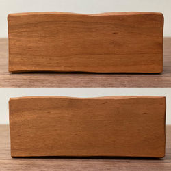 キノコの置物 木彫り 2体セット 台付き（素材：チェリー/メープル）（No.S2009） 20枚目の画像