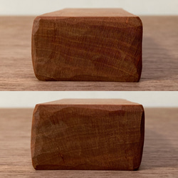 キノコの置物 木彫り 2体セット 台付き（素材：チェリー/メープル）（No.S2009） 19枚目の画像