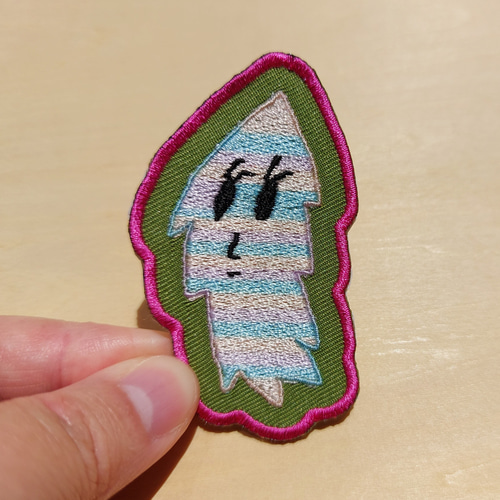 謎の光4 ワッペン アップリケ 面白い ホームメイド オリジナル 刺繍 