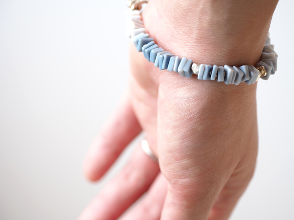 -Owyhee blue opal- bracelet 8枚目の画像