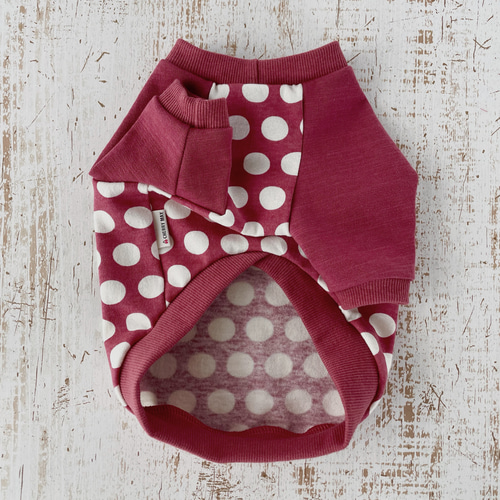 ⭐︎犬服⭐︎handmade ラグラン 犬服 水玉ラグランシャツ ペット服・アクセサリー CHERRY MAY 犬服