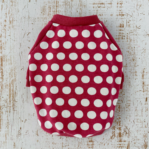 犬服 水玉ラグランシャツ ペット服・アクセサリー CHERRY MAY 犬服