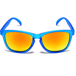 2is ClarkO 太陽眼鏡│藍色霧面框│橘色反光鏡片│UV400 第7張的照片