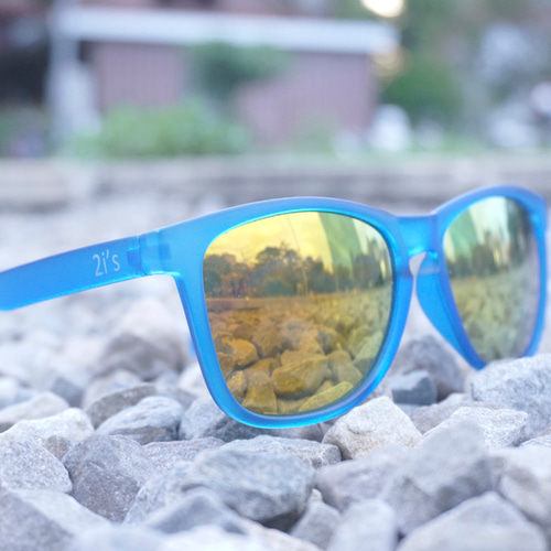 2is ClarkO サングラス│ブルーマットフレーム│オレンジ反射レンズ