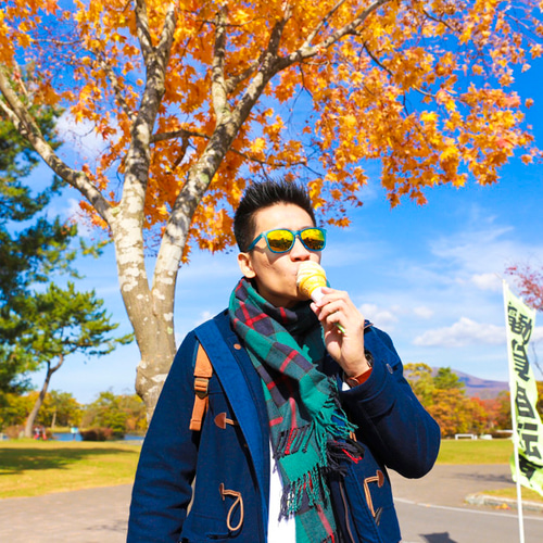 2is ClarkO サングラス│ブルーマットフレーム│オレンジ反射レンズ