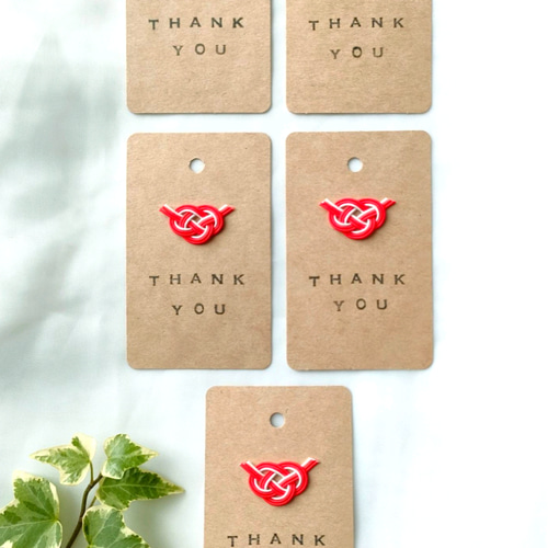サンキューカード THANK YOUカード 水引(あわじ結び)紅白 5枚 サンキューカード THANK YOUカード 水引(あわじ結び)紅白 5枚